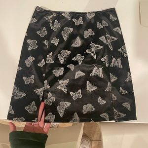 Princess Polly black mini skirt with slits